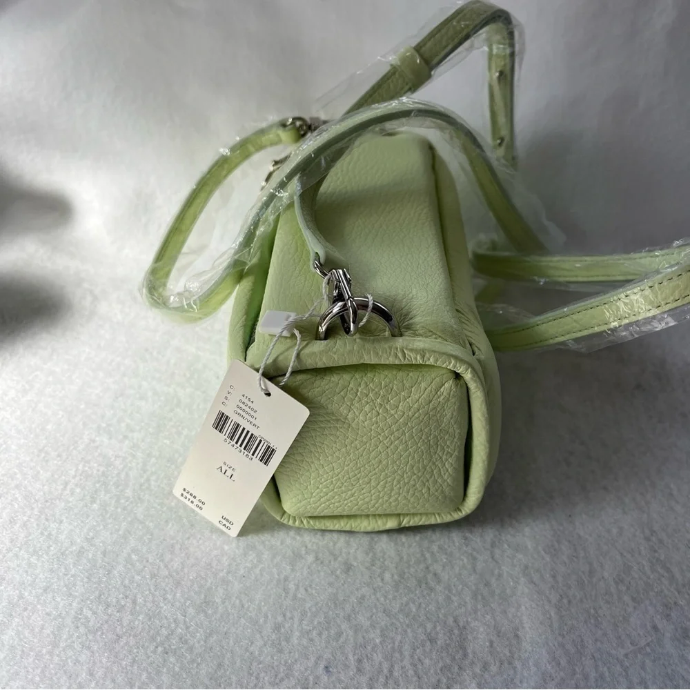 NEW HYETHE Soft Pillow Leather Mini Bag Light Lime Green Korea Crossbody